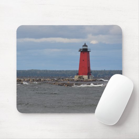 Manistique Lighthouse Muismat (Met muis)