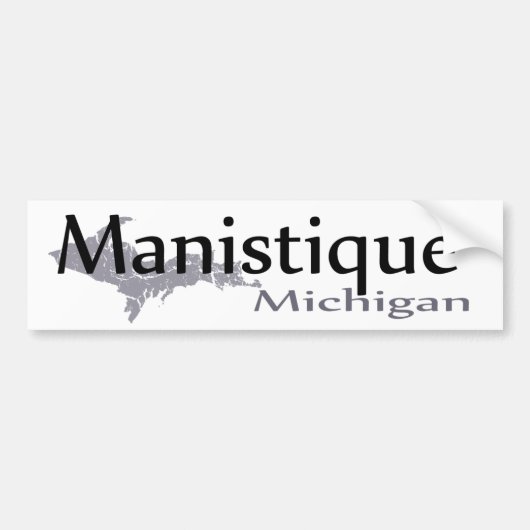 Manistique Michigan Bumpersticker (Voorkant)