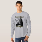 Manistique Michigan Snowmobile Beer Grey T-shirt (Voorkant volledig)