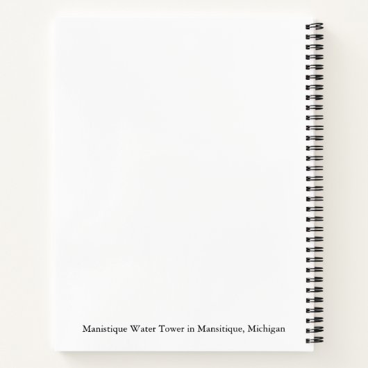 Manistique Water Tower notitieboek (Achterkant)