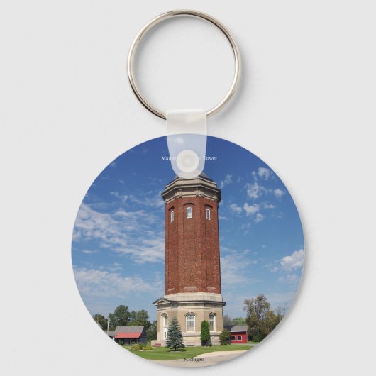 Manistique Water Tower-sleutelketen Sleutelhanger (Voorkant)