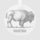 Manitoba Bison Ornament (achterkant)