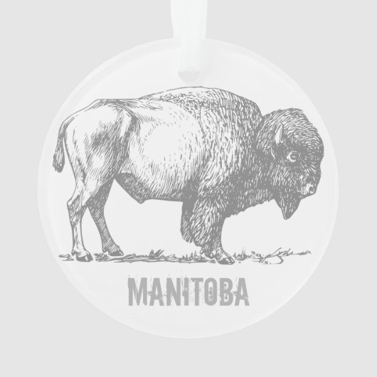Manitoba Bison Ornament (achterkant)