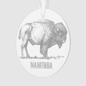 Manitoba Bison Ornament (voorkant)