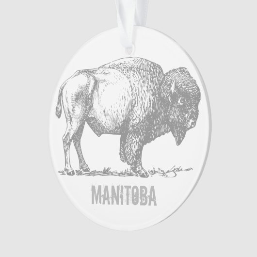 Manitoba Bison Ornament (voorkant)