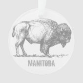Manitoba Bison Ornament (voorkant)
