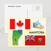 Manitoba, Canada Briefkaart (Voorkant / Achterkant)