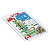 Manitoba Canada Cartoon Poster Magneet (Rechterzijde)