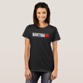 Manitoba Canada Maple Leaf Canadian Flag Pride T-shirt (Voorkant volledig)