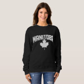 Manitoba Canada Maple Leaf Red Canadian Flag Pride Trui (Voorkant volledig)