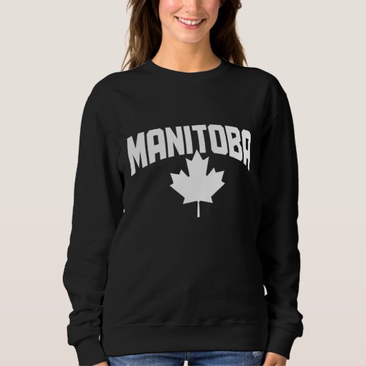 Manitoba Canada Maple Leaf Red Canadian Flag Pride Trui (Voorkant)