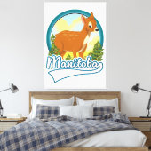 Manitoba Canada reislogo Canvas Afdruk (Insitu (Slaapkamer))