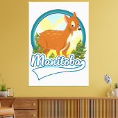 Manitoba Canada reislogo Canvas Afdruk (Insitu (Woonkamer))