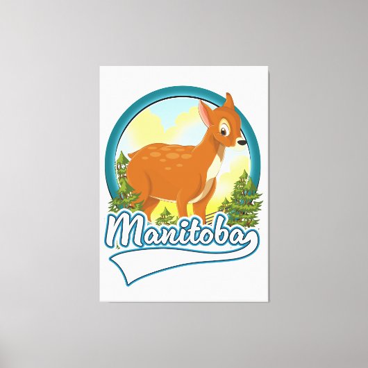 Manitoba Canada reislogo Canvas Afdruk (Voorkant)