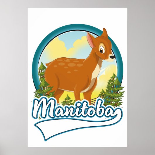 Manitoba Canada reislogo Poster (Voorkant)