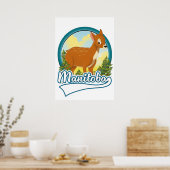 Manitoba Canada reislogo Poster (Keuken)