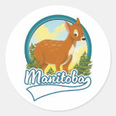 Manitoba Canada reislogo Ronde Sticker (Voorkant)