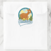 Manitoba Canada reislogo Ronde Sticker (Tas)