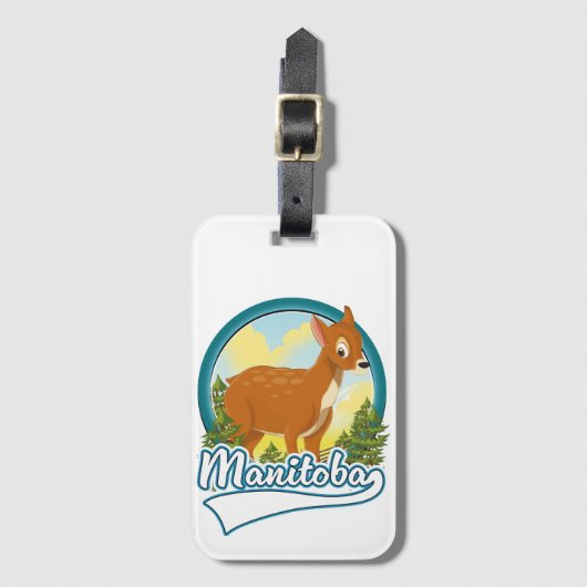 Manitoba Canada reizen logo Bagagelabel (Voorkant (verticaal))