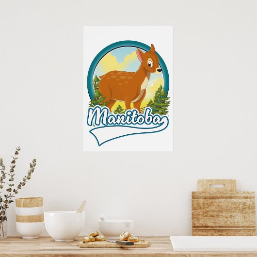 Manitoba Canada reizen logo Poster (Keuken)