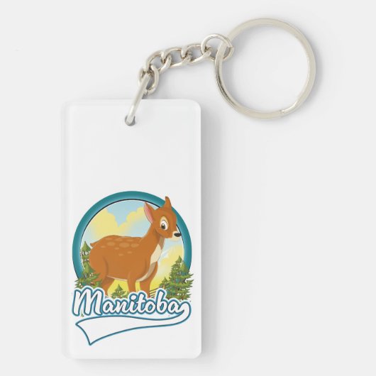 Manitoba Canada reizen logo Sleutelhanger (achterkant)