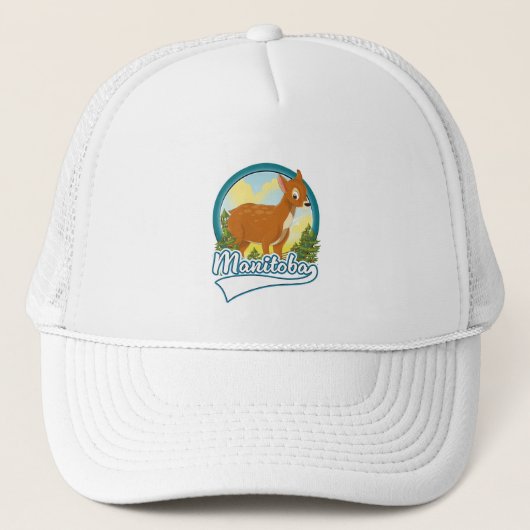 Manitoba Canada reizen logo Trucker Pet (Voorkant)