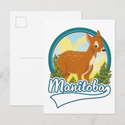 Manitoba Canada reizen logo Uitnodiging Briefkaart (Voorkant / Achterkant)
