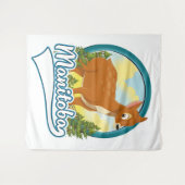 Manitoba Canada reizen logo Wandkleed (Voorkant (horizontaal))