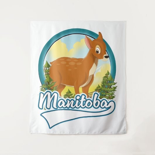 Manitoba Canada reizen logo Wandkleed (Voorkant)