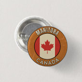 Manitoba Canada Ronde Button 3,2 Cm (Voorkant /achterkant)