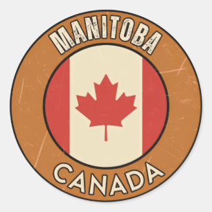 Manitoba Canada Ronde Sticker