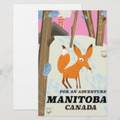 Manitoba Canada vintage stijl reisposter Briefpapier (Voorkant / Achterkant)