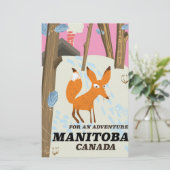 Manitoba Canada vintage stijl reisposter Briefpapier (Staand voorkant)