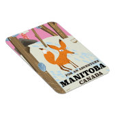 Manitoba Canada vintage stijl reisposter Magneet (Rechterzijde)