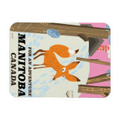 Manitoba Canada vintage stijl reisposter Magneet (Horizontaal)