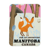Manitoba Canada vintage stijl reisposter Magneet (Verticaal)