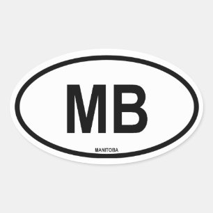 Manitoba "MB" Ovale Sticker