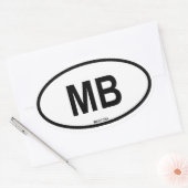 Manitoba "MB" Ovale Sticker (Envelop)