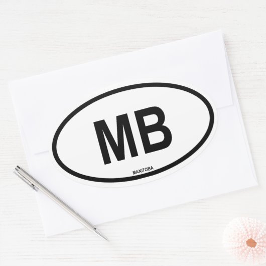 Manitoba "MB" Ovale Sticker (Envelop)