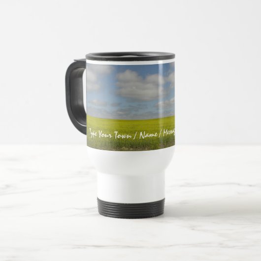 Manitoba Mok Prairie Landschap Travel Mugs Cups (Voorkant links)