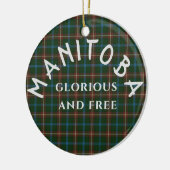 Manitoba Motto en Tartan Keramisch Ornament (Links)