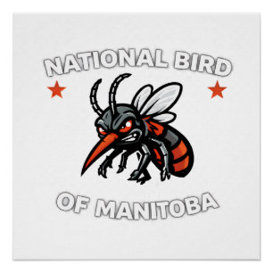 Manitoba Nationaal Vogel Muur Kunst Perfect Poster