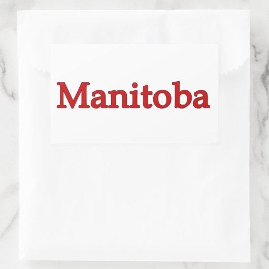 Manitoba Rechthoekige Sticker (Tas)
