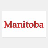 Manitoba Rechthoekige Sticker (Voorkant)