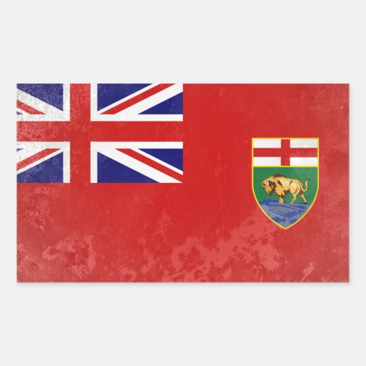 Manitoba Rechthoekige Sticker (Voorkant)