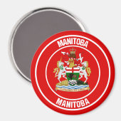 Manitoba Round Emblem Magneet (Voorkant / Achterkant)