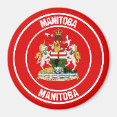 Manitoba Round Emblem Magneet (Voorkant)