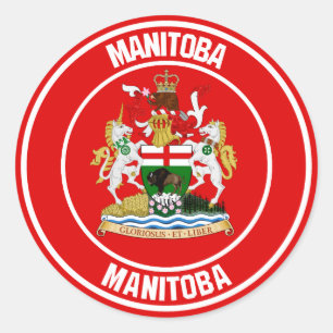 Manitoba Round Emblem Ronde Sticker