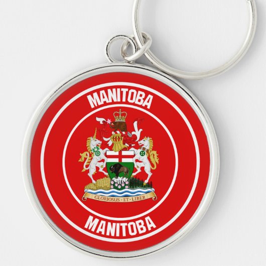 Manitoba Round Emblem Sleutelhanger (Voorkant)