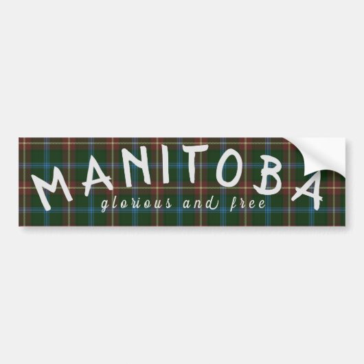 Manitoba Tartan Bumpersticker (Voorkant)